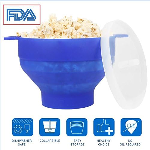 Popcorn Bowl, Microwave Popcorn Maker, Mini, Foldable, Microwave Bowl