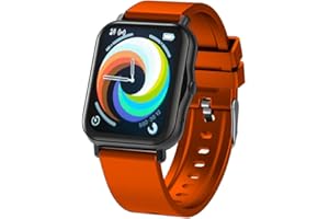 AcnA Fitness Tracker Bluetooth Smart Watch for Men Women, with Monitor of Heart Rate, Blood Oxygen, Sleep Monitor, IP67 Waterproof Smartwatch-P8 (ORANGE)