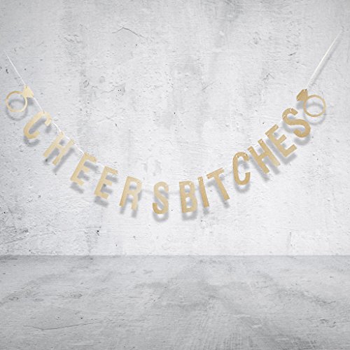 Gazechimp CHEERS BITCHES Hen Partei Banner Girlande Dekoration Hochzeit Braut Ammer - 4
