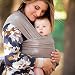 SySrion Baby Wrap Carrier - Soft Baby Carrier for Comfortable Baby Wearing - Durable and Stretchy Cloth Keeps Your Baby Close and Comfortable - Fits Babies From Birth to 35 lbs (Grey)