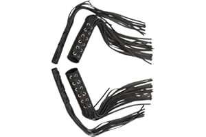 Riloer Motorrad Universal Bremse Kupplungshebel Fransen Lenkergriffe Quaste, Universal Motorrad Fransen Leder Handgriff Quaste Bremshebel Abdeckung