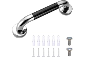 TAIPINTEE Maniglione Bagno Disabili 30CM, Acciaio inossidabile Maniglia Doccia Anziani,Maniglia Doccia Ad Uso Di Anziani, Bambini, Donne in Gravidanza e Disabili (Nero)