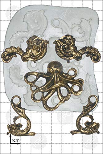 FPC Sugarcraft Octopus & Scrolls Silicone Mould