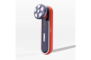 MASDERM - Masajeador Facial Eléctrico 4 en 1, Aparato de Radiofrecuencia con Luz LED, Tratamiento Facial Reafirmante y Antiedad Mujer, Efecto Lifting para Cara y Cuello, Piel Firme y Radiante