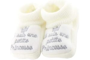 NOSBEBES® Chaussons Bebe, Bio, pour Noel - Chaussette Bebe Naissance, Chaussures Bebe, Cadeau Noel 0-3 Mois
