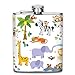 Produktbild Cartoon Monkey Owl Tree Jungle Animal Fashion Portable Stainless Steel Hip Flask Whiskey Bottle 7 Oz
