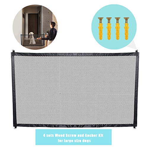 Preisvergleich Produktbild JUSTIDEA Magic Gate Dog Gate Portable Hund Safewächter 180x72cm schwarz