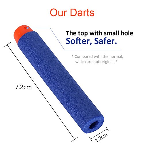 Flèches accessoires de fléchettes pour NERF, 200 pcs Pistolet blaster pour N-Strike Elite, Recharge Jouets de plein air et de la famille, Bleu