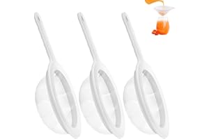 GOIEHIR Filtro a Setaccio, 200, 300, 400 Maglie, 3 Pezzi Filtro per Alimenti, Setaccio Filtro Alimentare con Manico per Filtrare Succo, Vino, Latte