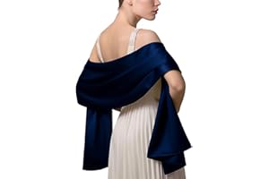 LumiSyne Donna Scialle In Raso Chiffon Silky Tinta Unita Wrap Stola Per Sposa Damigella Cerimonia Matrimonio Serata