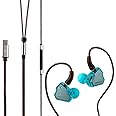 Concept Kart 7Hz x Crinacle Zero 2 in Ear Monitor, Updated 10mm Dynamic Driver IEM, Wired Earbuds Earphones, Gaming Earbuds, with OFC IEM Cable for Musician (Blue, Mic-Type C)