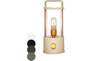 Coen Bakker LED Laterne Tischlampe dimmbar IP44 Lampe USB Warmweiß für Innen & Außen 15x11 cm Tischleuchte, Farbe:Sand