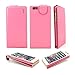 Produktbild High Value Iphone 6 plus (5,5-Zoll) Hellrosa Leder Flip Fall-Abdeckung mit zwei Kartensteckplatz für Apple Iphone 6 plus (5,5 Zoll)