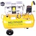 Produktbild WELDINGER Flüsterkompressor FK 90 Ansaugleistung 90 l/min 25 Liter Tank leiser und ölfreier Druckluftkompressor (60 dB)