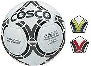 Cosco Torino PVC Football, 5 (White/Black/Blue/Yellow)