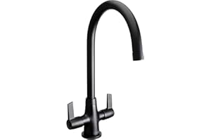 Bristan EC SNK EF BLK Echo Easyfit Mono Sink Mixer Black Twin Lever