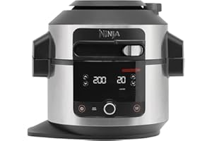 Ninja Foodi 11-in-1 SmartLid Multi-Cooker, 6L, Electric Pressure Cooker & Air Fryer, Layer Mains & Sides with Reversible Rack, Cooks 4 Portions, Dishwasher Safe Parts, Stainless Steel/Black OL550UK