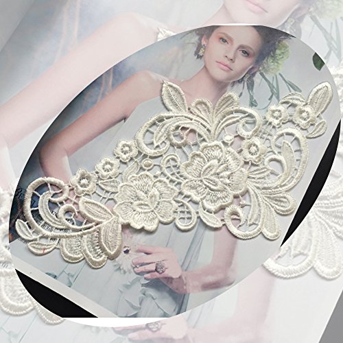 Blue Vessel 1 Paar Stickerei Spitze Blume Aufkleber Nähen-auf Patch Abzeichen Tasche Hut Jeans Kleid Applique Handwerk Nähen Zierleisten Kragen Hochzeit Schuhe Kopfschmuck Dekoration - 7