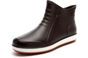 VERROL Chaussures de Pluie pour Hommes Imperméable AntidéRapant Bottes de Jardinage Bottes de Pluie Chaussures Basses Bottines lavage de voitures Cuisine Pêche