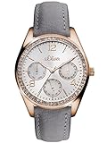 S.Oliver Damenuhr Analog Quarz mit Lederarmband – SO-3164-LM