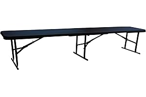 KG KITGARDEN Banc Pliable Multifonctionnel, Métal, Noir, 180x28x43cm