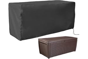 Generisch Baúl Multiusos para jardín, Caja de Cojines, Funda Protectora para jardín, Protectora, 100 cm Resistente al Agua a los Rayos UV, 123 x 62 x 55/130 x 60 x 71 cm