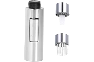 Fictory Estrazione dello spruzzatore del rubinetto, ricambio per bagno e cucina, ABS, finitura galvanizzata