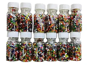 BITONA  Silica Gel Water Beads Jelly Balls Magical Balls Grow in Water ( 12 Bottles ) Whole Sale Pack