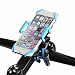Produktbild Fahrrad Handyhalterung Halter mit 360 Degrees Rotate Fahrrad Lenker & Motorrad Halter , Stabile Fahrradhalterung für iPhone 7 6S Plus 6 5S Samsung Galaxy S7 S6 Edge Nexus 5X 6P LG G5 (Blau)