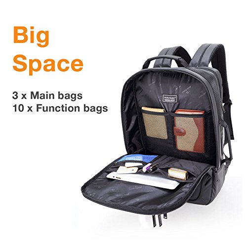 PINWHEEL Wasserdicht Laptop Rucksack Umwandelbar Aktentasche passt bis zu 15.6 Zoll für Geschäft Casual Schule - 5