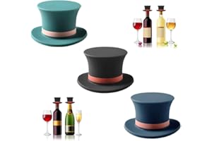 HKTOPCNE 3 tappi in silicone per bottiglia di vino, divertenti e riutilizzabili, tappi per vino, tappi per bottiglie, mantiene freschi per vino, birra, champagne, spumante
