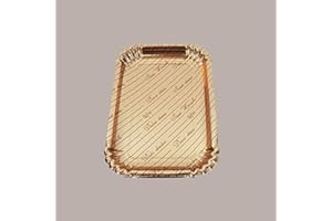 Generico Lucgel, Vassoio Cartone Politenato Giotto Oro 2, 14x20 cm, 50 pezzi