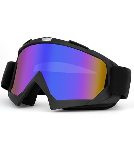 LS2 Gafas Charger Iridium Lens – Unisex Para MX, Motocross, Ski Y Nieve, Lente Lexan Antivaho, Protección UV, Negro