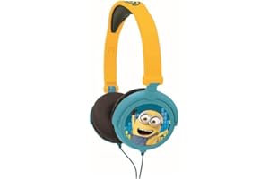 Lexibook Universal Despicable Me 3 Minions Stereo Headphone, kids safe, foldable and adjustable, yellow/black, HP010DES