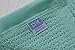 DK 100 Percent Cotton Cellular Pram Blanket (Aqua)