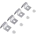 Fdit Pack Of 4 Stainless Steel Aquarium Fish Tank Glass Cover Clip Support Holder for Protecting(6Mm)