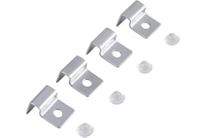 PSSOPP Hffheer 4 Unids Clip de Cubierta de Vidrio de Acuario de Acero Inoxidable Clip de Cubierta de Vidrio de Tanque de Peces Soporte de Soporte de Soporte de Cubierta de Vidrio de Tanque de Peces Soporte