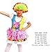 Produktbild QYS Preiswertes Regenbogen Clown Kostüm für 6-12 Jahre,ZB003,M