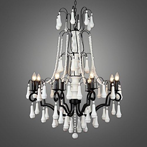 BJVB Retro Classic Bedroom Living Room Lobby Hotel iron Wooden Spine Crystal Chandeliers Pendants Ceiling Wooden Crystal Pendant Ceiling Chandelier Candle Chandelier Hanging in the Room Lights