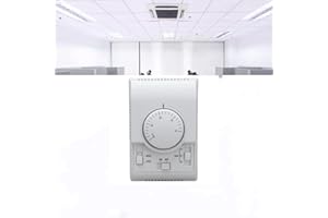 BIGKING Controlador de Temperatura de Bobina de Ventilador, termostato de Aire Acondicionado Central acondicionador de Interruptor de Control mecánico de 2 vías 110-220 V