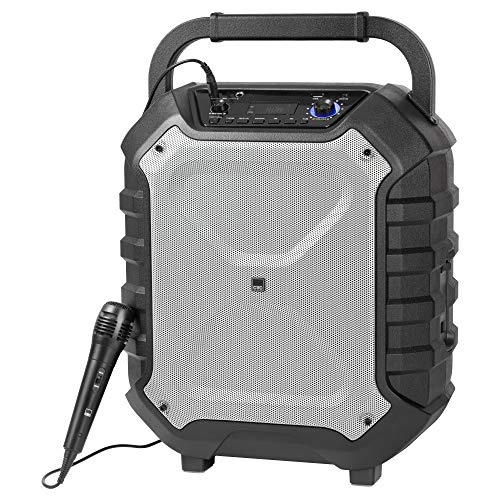 CTC EC 7012 Mobiles SISTEMA MUSICALE, funzione karaoke, con microfono, Potente batteria, Playback porta USB e AUX-In, Preset Equalizer, Bluetooth, 120 Watt RMS, 230 Volt LAN