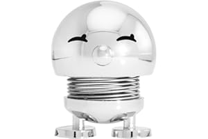 Hoptimist Bimble Wackelfigur & Glücksbringer, Skandinavische Deko Figuren für Wohnzimmer, Schreibtisch, Büro, Bürodeko & Lustige Kleine Geschenke, 4,5 x 5,8 x 6,6 cm, Small, Chrom