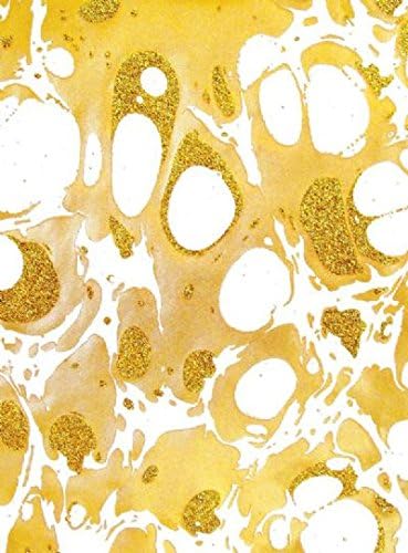 Luxury Gift Wrapping Paper - 3 x (70 x 50cm) sheets - Glitter Marbled White - Handmade with recycled cotton