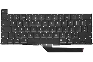 ICTION Nuevo reemplazo del teclado del Reino Unido QWERTY para MacBook Pro Retina 16 '' A2141 Reino Unido teclado 2019 año