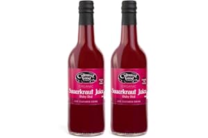The Cultured Food Company Ruby Red Organic Sauerkraut Juice 2 x 500ml – Naturally Fermented – Unpasteurised – Probiotic Rich – Supports Digestion – Gut Healthy –Vegan – No Additives – Irish Made