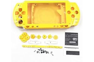 SDOVE Gehäuse mit Tasten und Schraubendrehern, Ersatz für PSP 1000, 1001, 1002, 1003, 1004, Fat Phat PSP, Gelb