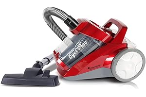 TurboTronic TT-CV04 TurboTronic Cyclone Aspirateur cylindrique sans sac, cordon de 5 mètres (rayon d'action de 10 m), filtre HEPA lavable - capacité de 4,0 L, 1400 W, forte puissance d'aspiration 21