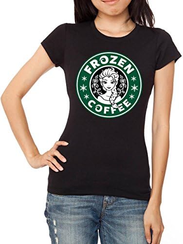 THE COFFEE HOUSE COLLECTION FUNNY PARODY T-SHIRT (SMALL, FROZEN COFFEE BLACK)