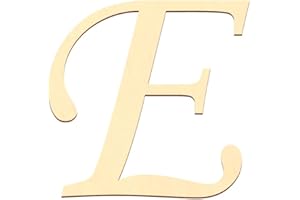 BÜTIC GMBH Lettres en contreplaqué - MT25-40 - En peuplier 3 mm , Verre, großes E, 40 cm