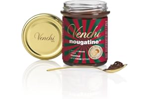 Venchi - Nougatine Spread, Historic Venchi Recipe with "Piedmont Hazelnut" and Dark Chocolate, Gluten-Free, No Colourants or Preservatives